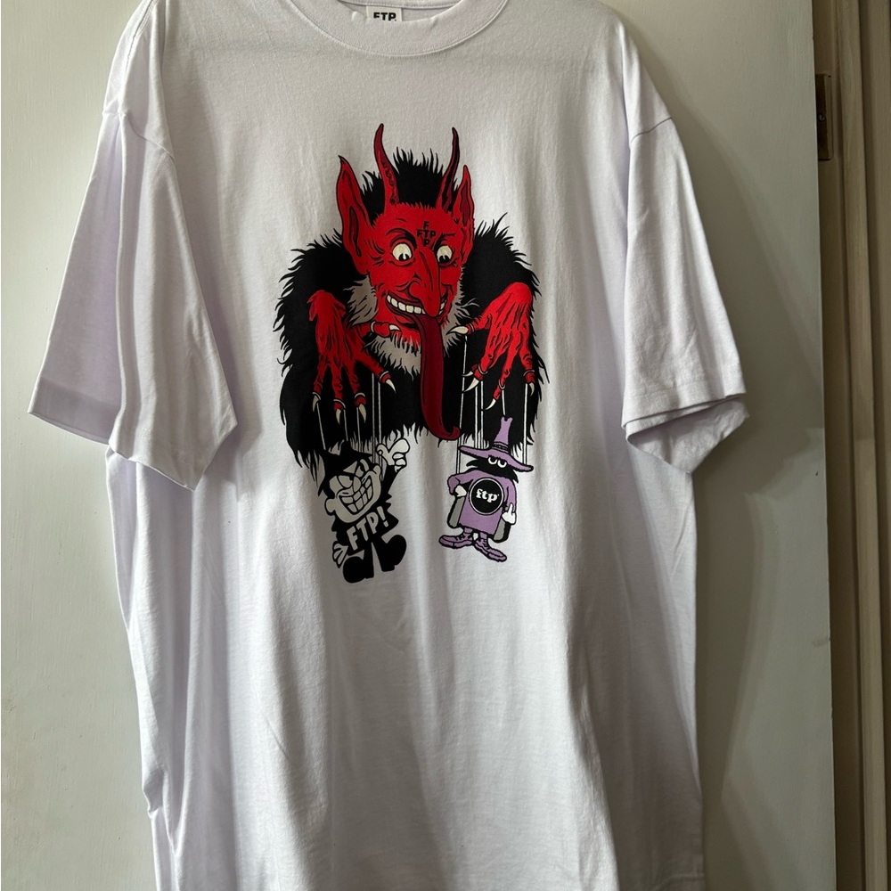 FTP Devil Boris White Graphic T-Shirt